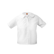 Picture of White Peter Pan Short Sleeve Broadcloth Blouse