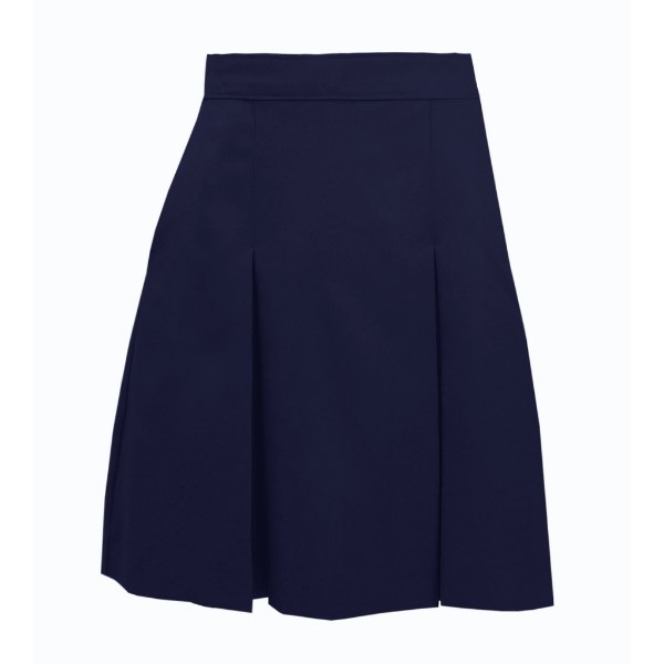 Navy Polyester 2-Pleat Skirt - Master Dei Uniforms