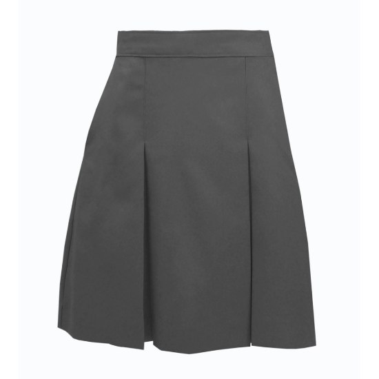 Picture of Medium Grey Polyester 2-Pleat Skirt