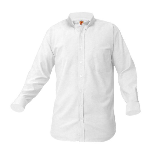 Picture of White Oxford Long Sleeve Male Shirt