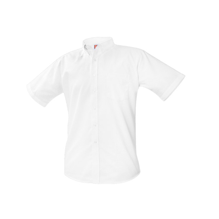 Picture of White Oxford Short Sleeve Male Shirt