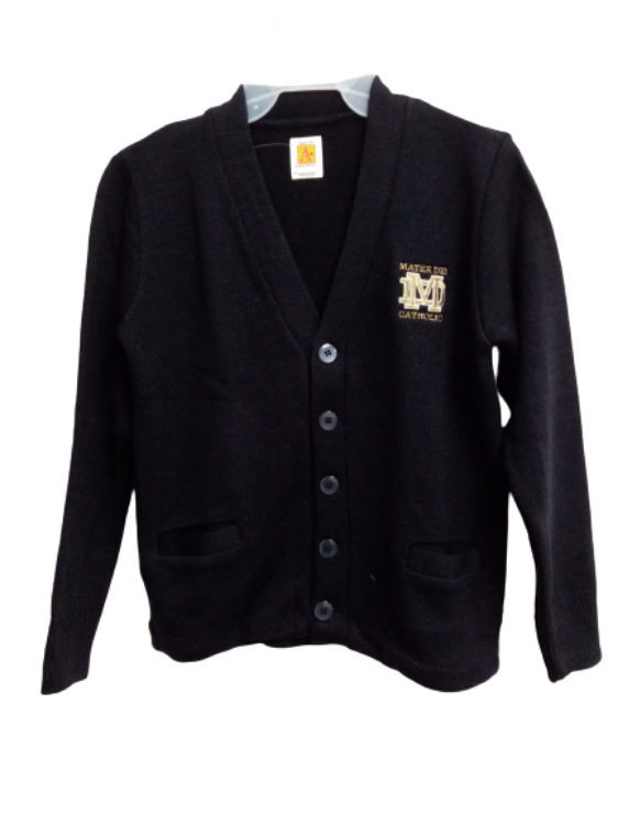 Picture of Navy MD Two-Pocket Jersey V-Neck Unisex Cardigan