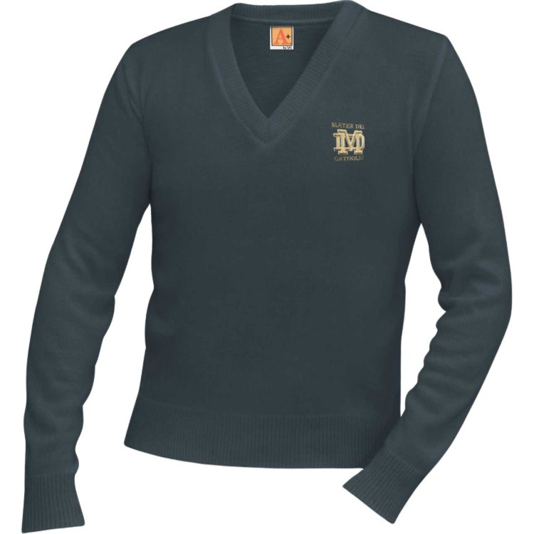 Picture of Charcoal (Dark Grey) MD V-Neck Pullover Sweater