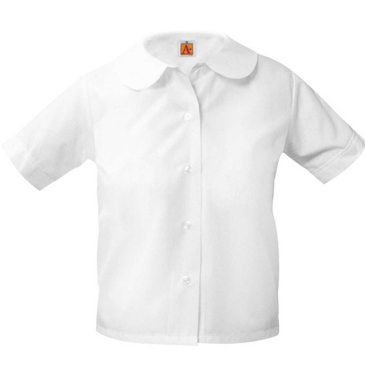 Picture of White Peter Pan Short Sleeve Blouse